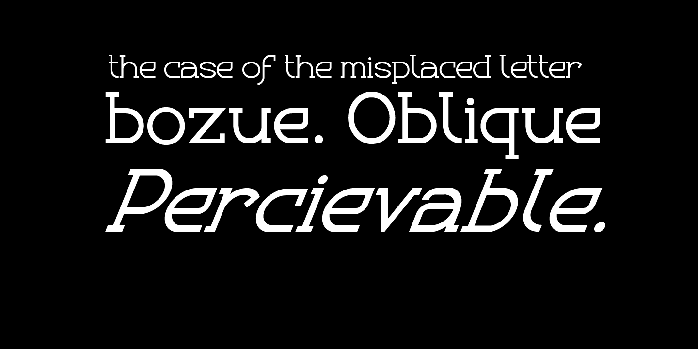 Example font Bozue #3